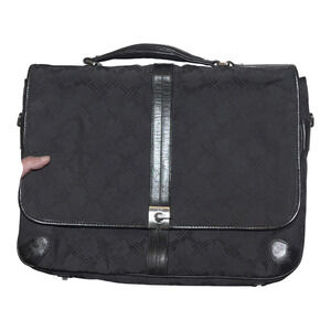 Tumi Signature Briefcase Laptop Bag Black No Strap Monogram No. 7611312504000000